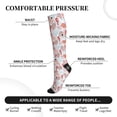 thumbnail image 3 of Lsque Tropical Corals Seahorse Pattern Sport Compression Socks for Men & Women 15-20 mmHg Knee High Nurse Pregnant Running Medical and Travel Athletic, 3 of 6