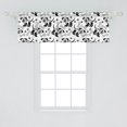 thumbnail image 2 of Ambesonne Bones Window Valance, Monochrome Puppy and Paws, 42" x 18", Charcoal Grey and White, 2 of 3