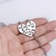 thumbnail image 5 of Collar para mujer, joyería para mujer, collar de acero inoxidable con costura de rompecabezas y colgantes de corazón con nombre personalizado., 5 of 5