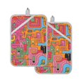 thumbnail image 7 of Yayeee Pot Holders Kitchen Heat Resistant with Pocket 7"x9.8" Cotton Oven Cooking Hot Pads, Art City, 7 of 7