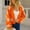 Orange, variant on Voncos Cardigan Sweaters for Women Long Sleeve Knit Christmas Sweaters Floral Open Front Corrped Jacket Outerwear