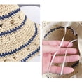 thumbnail image 3 of Sombrero de paja para mujer, sombrero de pescador tejido, sombrero de playa, gorra plegable, gorras de verano, 3 of 6