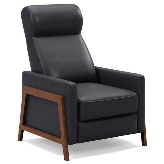 Sunset Trading Edge Pushback Leather Recliner Chair Gray