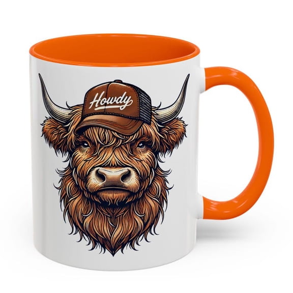 Howdy Highland Cow Mug Western Farmhouse Coffee Cup Cute Country Cow Lover Gift Rustic Ranch Aesthetic DrinkwarE1cowB1Oouthern StY1Le