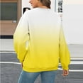 thumbnail image 4 of cocolona Womens Casual Sweatshirts Fall Crewneck Long Sleeve Shirts Fashion Gradient Color Pullover Tops Loose Comfy Blouses, 4 of 5