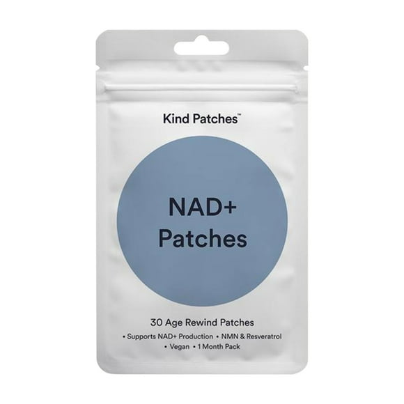 Kind Patches NAD+ Skin Support Patches 30 Ct NMN Resveratrol NAC Hydrating & Firming 8-Hour Wear Wellness Stickers