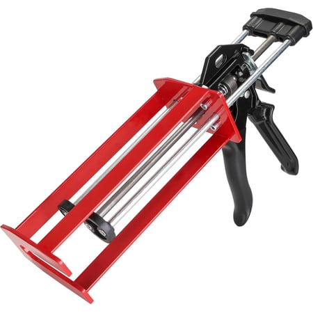 Dual-barrel epoxy gun 450/600/650 manual 1:1 & 2:1 ratio, high thrust two-component adhesive dispenser, suitable for epoxy resin, polyurethane, acrylic, panel bonding and plastic repair, red