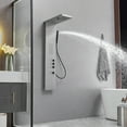 thumbnail image 6 of 1-Jet Rainfall Shower Panel System with Rainfall Waterfall Shower Head and Shower Wand in Brushed Nickel, 6 of 12