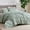 Sage Green, variant on Cozy Comfort Beige King Size Comforter Set - 4 Pieces Grid Pleated Bed Set, Down Alternative Bedding Sets for All Season, 1 Comforter, 2 Pillowcases, 1 Decorative Pillow