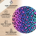 thumbnail image 3 of PU Leather Coasters for Drinks Bar Beer,Set of 6 with Holder,Round Housewarming Gift,Four Different Colored Leopard Print Patterns, 3 of 4