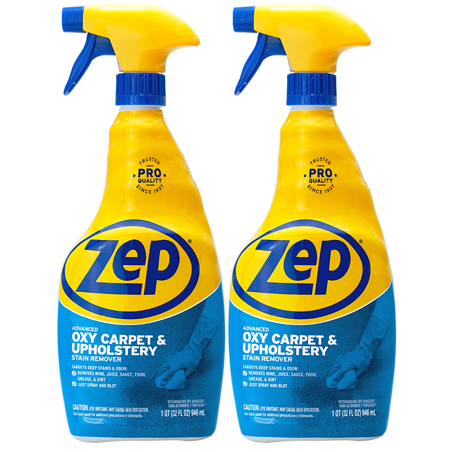 Zep Advanced Oxy Carpet Cleaner 32 oz. (Pack of 2) - Powers Away Stains From Wine, Blood, Food, Grease and MORE!