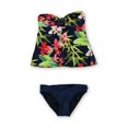 thumbnail image 1 of Tommy Hilfiger Tankini de 2 piezas con parte delantera anudada para mujer, azul, XS, 1 of 2
