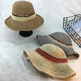 thumbnail image 3 of CoCopeaunts Straw Bucket Hat Summer Cool Breathable Hollow Hand-Woven Big-Edge Fisherman Hat Travel Sunscreen Women Bucket Cap, 3 of 8