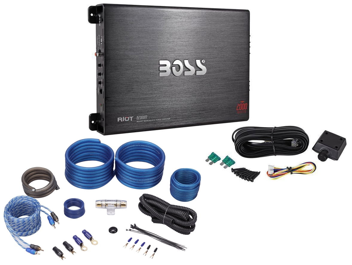 Boss Audio Armor R2000M 2000 Watt Mono Block Car Stereo Amplifier Amp Kit