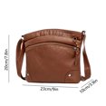 thumbnail image 3 of CHCNHAC Women's Crossbody Bag PU Leather Shoulder Bag Fashion Casual Daily Commute Work School Bag Lightweight Durable Brown Handbag for Women, 3 of 7