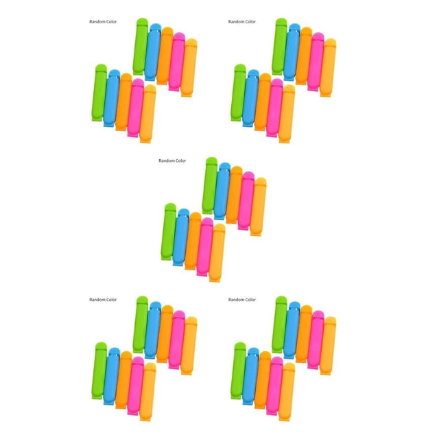Clip de sellado Bearachild 10 Uds abrazadera de sellado de bolsas de plástico para alimentos Color aleatorio