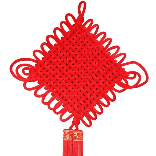 Colgante de nudo chino para sala de estar, gran personaje Fu, decoración de Año Nuevo Chino, borla de casa adosada, regalo especial para extranjeros oso de fresa Electrónica