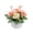 Hot Pink, variant on Small Artificial Rose Potted Plants Lifelike Faux Flower Arrangement in White Pot for Home Office Desktop and Shelf Decor 6.7 Inch Pink
