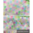 thumbnail image 6 of Easter Colorful Linen Curtain Valance for Bedroom/Bathroom/Kitchen/Office/Living/Dining Room Windows,Easter Eggs Rabbits Green Plant Lattice Pocket Topper Drapes Decorative Cafe Drapery Panel 42x12, 6 of 6