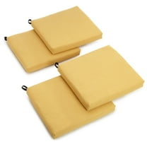 20-inch by 19-inch Spun Polyester Chair Cushion (Set of Four)-Color:Lemon