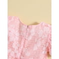 thumbnail image 6 of Bagilaanoe Toddler Baby Girl Summer Dress Flower Print Short Sleeve A-line Princess Dresses 12M 18M 24M 3T 4T 5T Kid Patchwork Tulle Skirt, 6 of 9