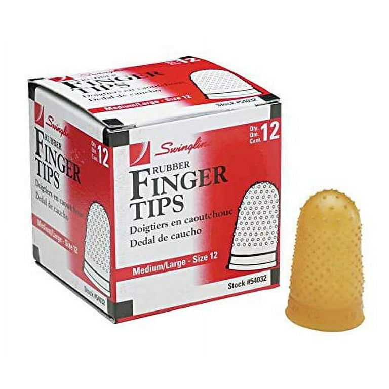 Rubber Finger Tips, 13 (Large), Amber, Dozen Rubber Finger Tips, 13 (Large), Amber, Dozen