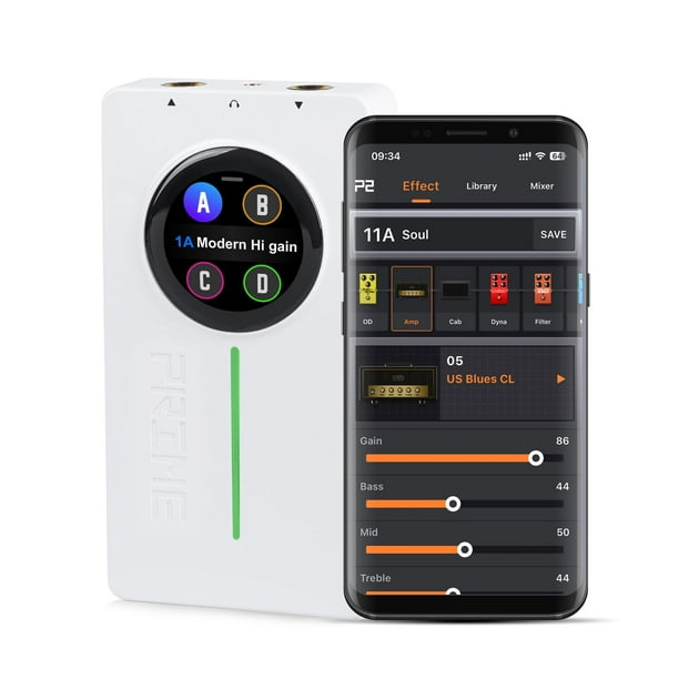 Pedal de Efectos para Guitarra MOOER P2 Multi Efectos con Pantalla Táctil
