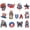 C, variant on Independence Day Wooden Hanging Ornaments Set, 12 Patriotic Tree Decorations with Rope, 4th of July Party Decor, Cute Red White Blue Anniversary Holiday Ornaments, C