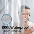 LiBa PEVA 10Gauge Bathroom Shower Stall Curtain Liner, 72" W x 72" H