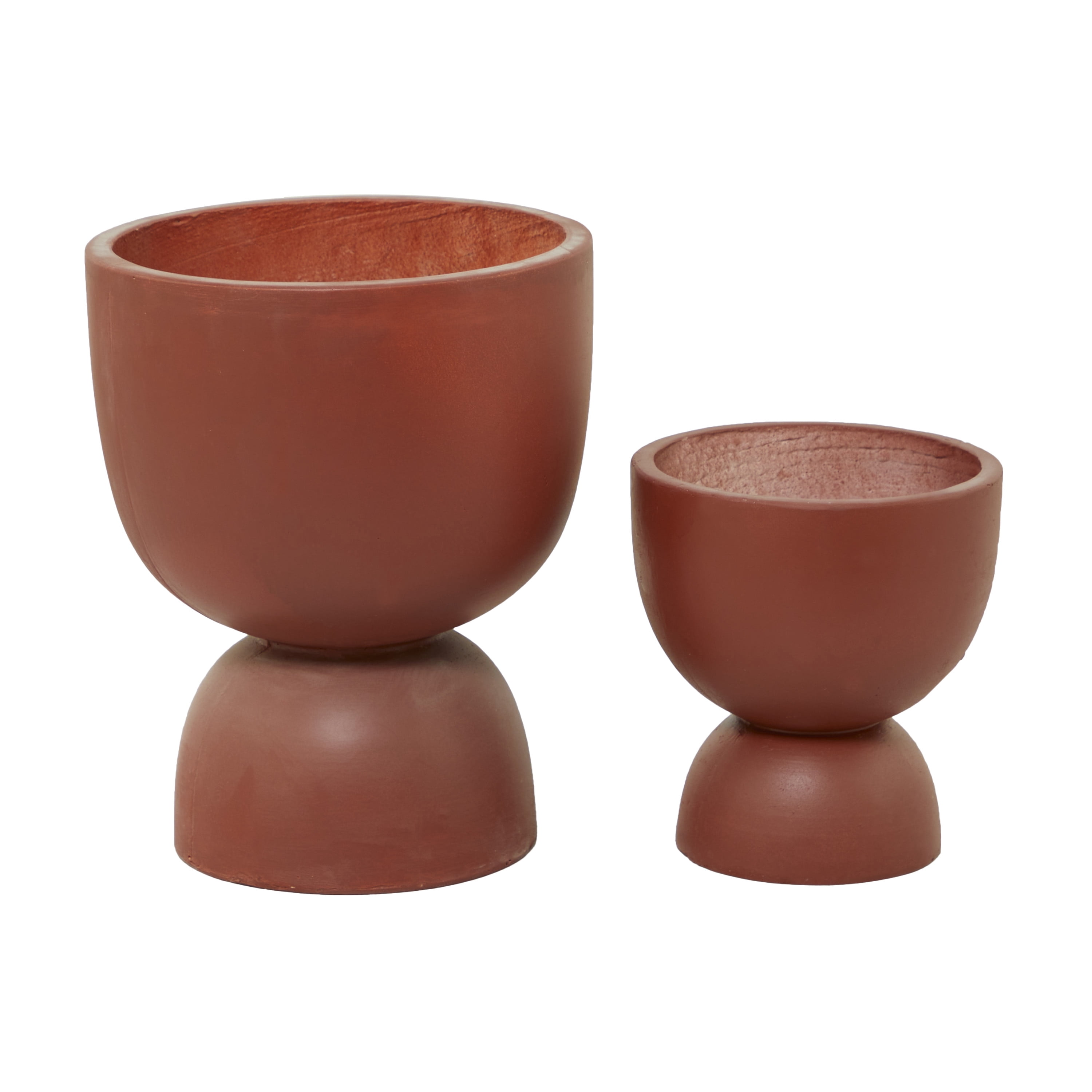 DecMode 15", 9"H Red Magnesium Oxide Planter (2 Count)