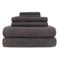 thumbnail image 1 of Everplush Diamond Jacquard 6 Piece Bath Towel Set, Charcoal, 1 of 9