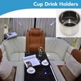 thumbnail image 3 of Cup Holder Insert, Leakproof Stainless Steel Cup Drink Holder Rustproof 4Pcs With Drain Hole For Car, 3 of 8