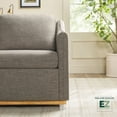 thumbnail image 4 of Walker Edison Modern Farmhouse Easy Assembly Linen Accent Chair, Dark Grey, 4 of 14