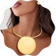 thumbnail image 2 of African Choker Necklace Gold Round Necklaces Gothic Chunky Statement Necklaces and Earrings Set Jewelry for Women, 2 of 5