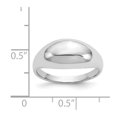 thumbnail image 3 of Auriga Fine Jewelry 14K White Gold Polished Dome Ring for Women Size 6.25, 3 of 6