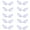 White, variant on 10Pcs Fabric Wing Charm For Handmade Art Craft Home Decoration Clothing Sewing