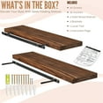 thumbnail image 5 of Sorbus Wood Floating Shelves for Wall - 35” Solid Wood Wall Shelves for Bathroom Decor, Books, Bedroom & Living Room - Set of 2 Wall Mounted Kitchen Shelves - Durable 100% Premium Solid Pine, 5 of 7