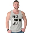 thumbnail image 4 of Best Father Ever Dad Fathers Day Mens Big & Tall Graphic Tank Top Brisco Brands 2X, 4 of 5