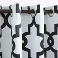 thumbnail image 3 of Exclusive Home Ironwork Sateen Woven Room Darkening Blackout Grommet Top Curtain Panel Pair, 52"x96", White C95, 3 of 3