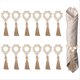 thumbnail image 1 of 12PCS Natural Wooden Beads Napkin Rings with Tassels Napkin Holders, 1 of 5