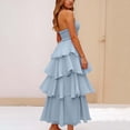 thumbnail image 5 of Women's Strapless Ruffle Tiered Maxi Dress Summer Elegant Bodycon Backless Flowy Gown Formal Evening Dress Casual Summer Dress Women Dressy Fall Dresses for Women Dresses for Women for Work Split, 5 of 5