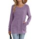 thumbnail image 4 of Top de tallas grandes,Camiseta informal para mujer, manga corta, cuello redondo, poliéster, estampado, largo regular, para uso diario y en casa, sopatenor, 4 of 8