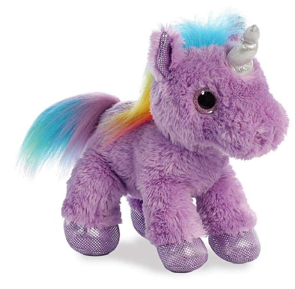 Aurora World Sparkle Tales White and Pink Unicorn Plush Toy 12" 