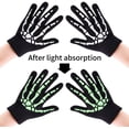 thumbnail image 4 of pares de guantes de esqueleto para pantalla táctil para niños, guantes de hueso de calavera que brillan en la oscuridad para Halloween, 4 of 5