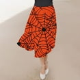 thumbnail image 4 of Nmnitkp Skirts for Women Halloween Print Women's Pleated Skirt Chiffon Elastic Waist A-Line Midi Length Skirt Fashionable Trends Maxi Skirt, 4 of 6