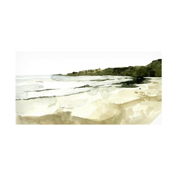 Emma Caroline 'Simple Watercolor Coast I' Canvas Art