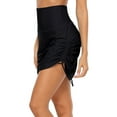 thumbnail image 4 of Sociala Women Solid Swim Skirt with Brief Skirted Swimsuit Bottom Tankini Shorts, 4 of 5