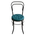 thumbnail image 3 of My Infinity Store 16" Plush Round Tufted Chair Pad/Cushions Tie-Backs (Teal,4 Piece), 3 of 3