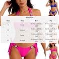 thumbnail image 3 of Naittoop Women Bikini Sets String Halter Two Piece Sexy Swimsuit Solid Color Bathing Suit, 3 of 5