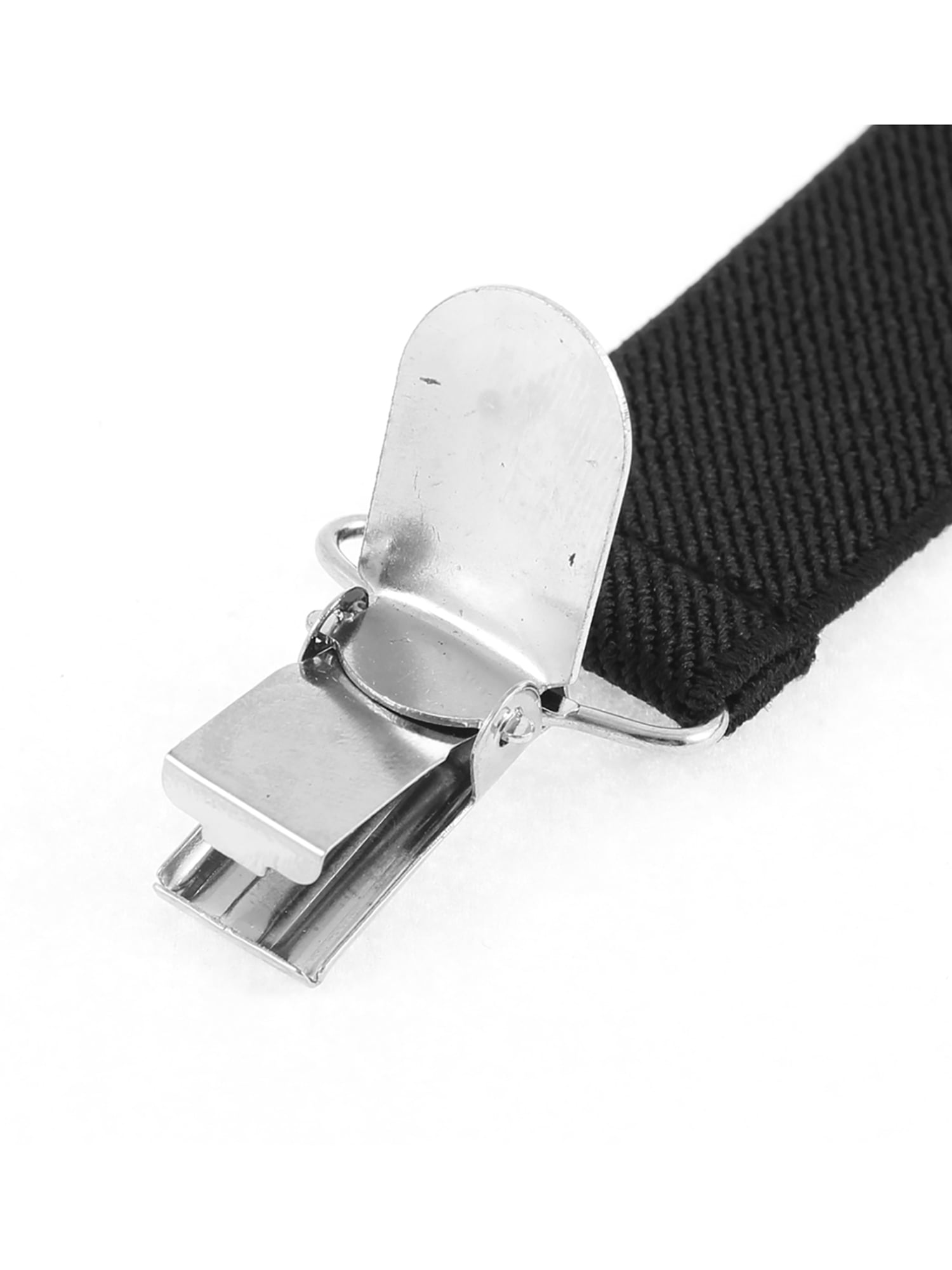 Adjustable Metal Clamp Elastic Suspenders Braces Black 2.5cm Width ...
